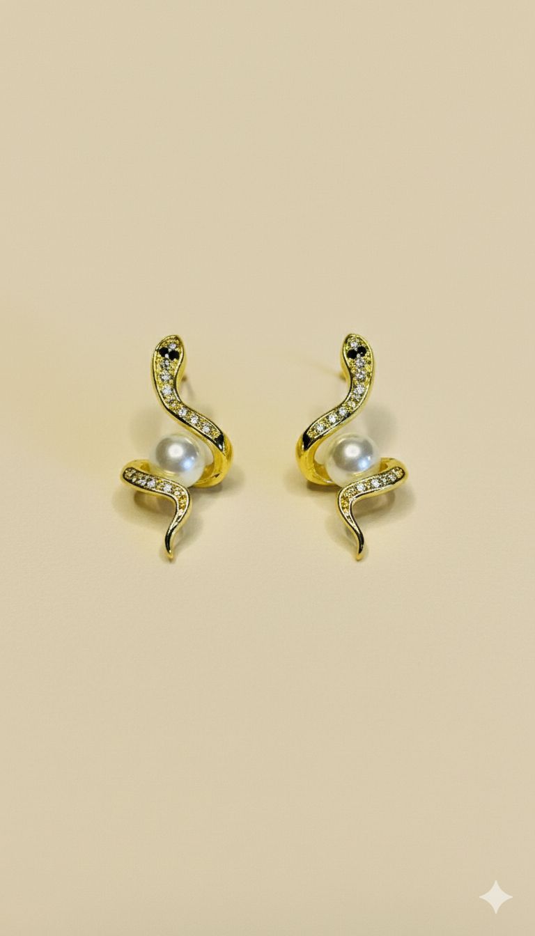 Anti Tarnish Snake Earrings